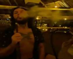 Mickey Avalon smoking